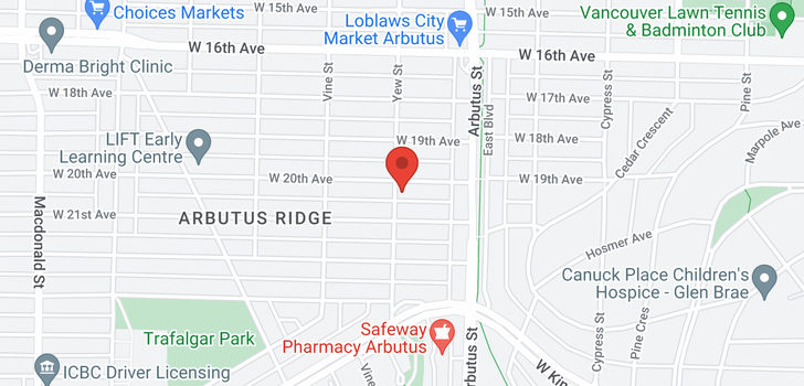 map of 2188 W 20TH AVENUE